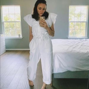 Zara white jumpsuit